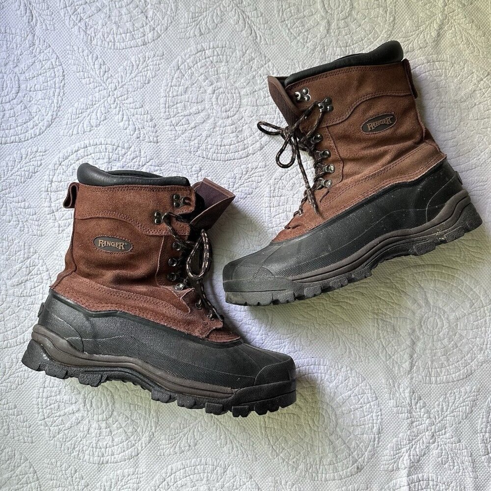 RANGER BROWN LEATHER THINSULATE WORK HUNTING WINTER SNOW MENS 13 BOOTS